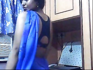 Horny Lily In Blue Sari Indian Babe Sex Video -..